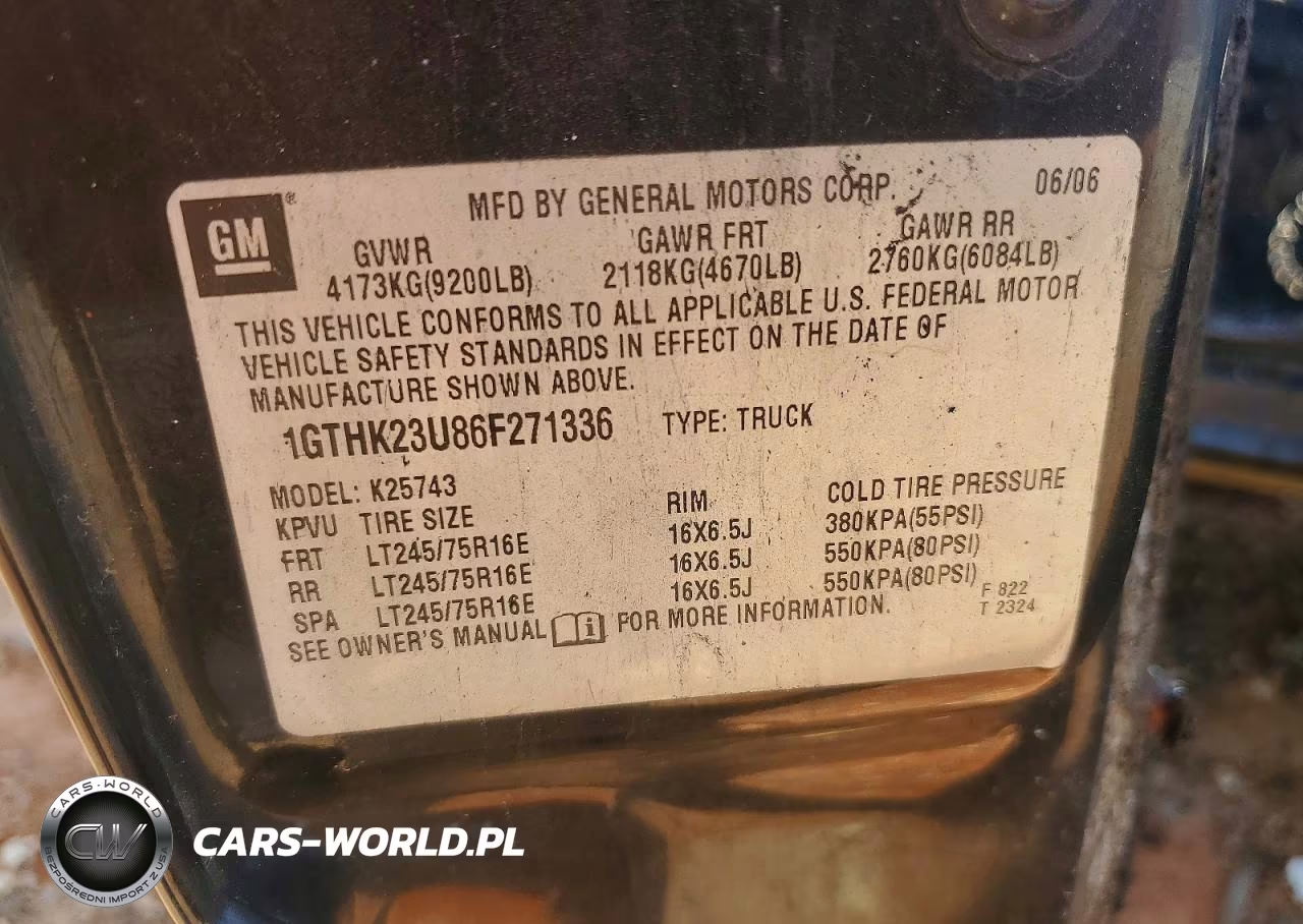 2006 GMC Sierra K2500 Heavy Duty VIN:1GTHK23U86F271336 - 12