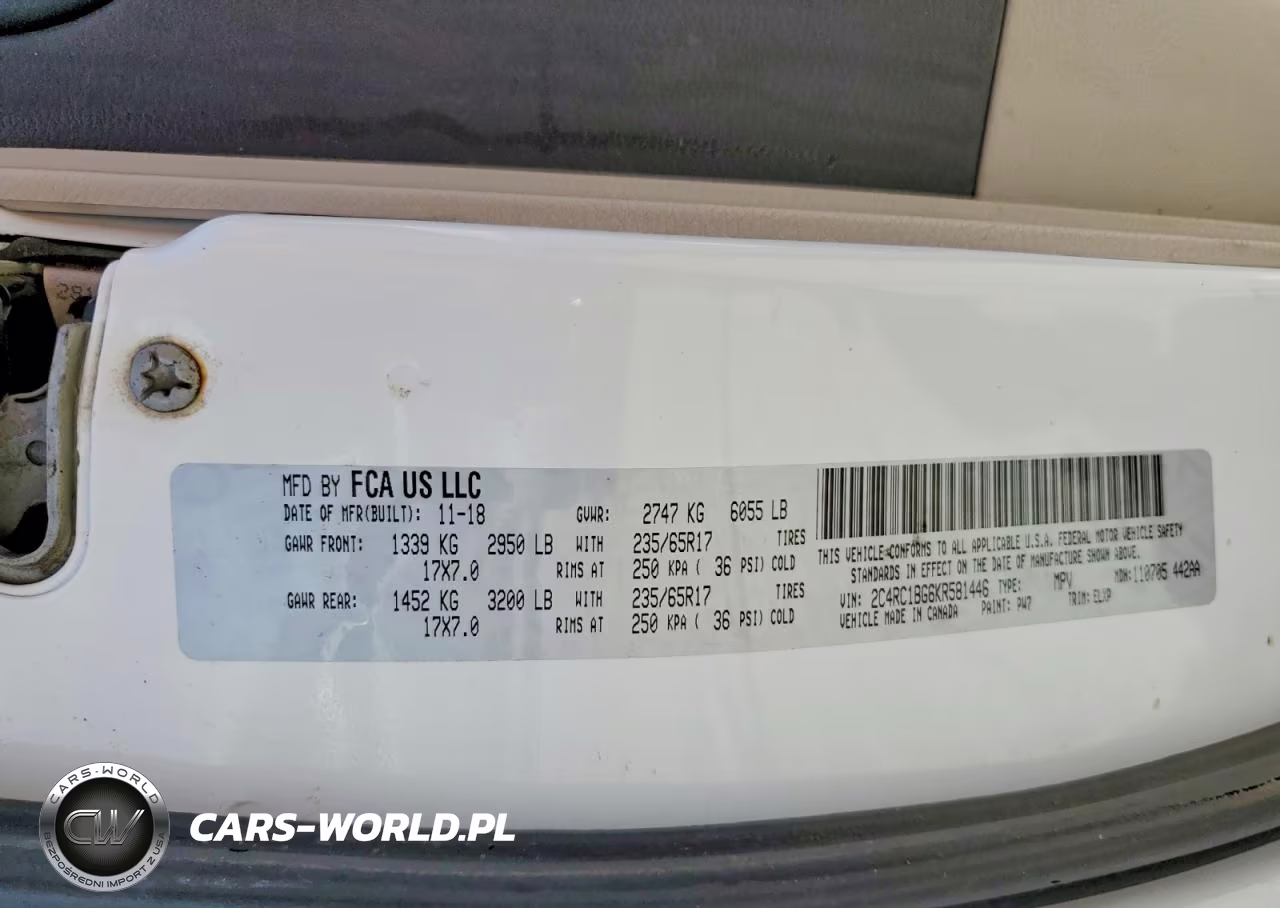2019 Chrysler Pacifica Touring L VIN:2C4RC1BG6KR581446 - 13