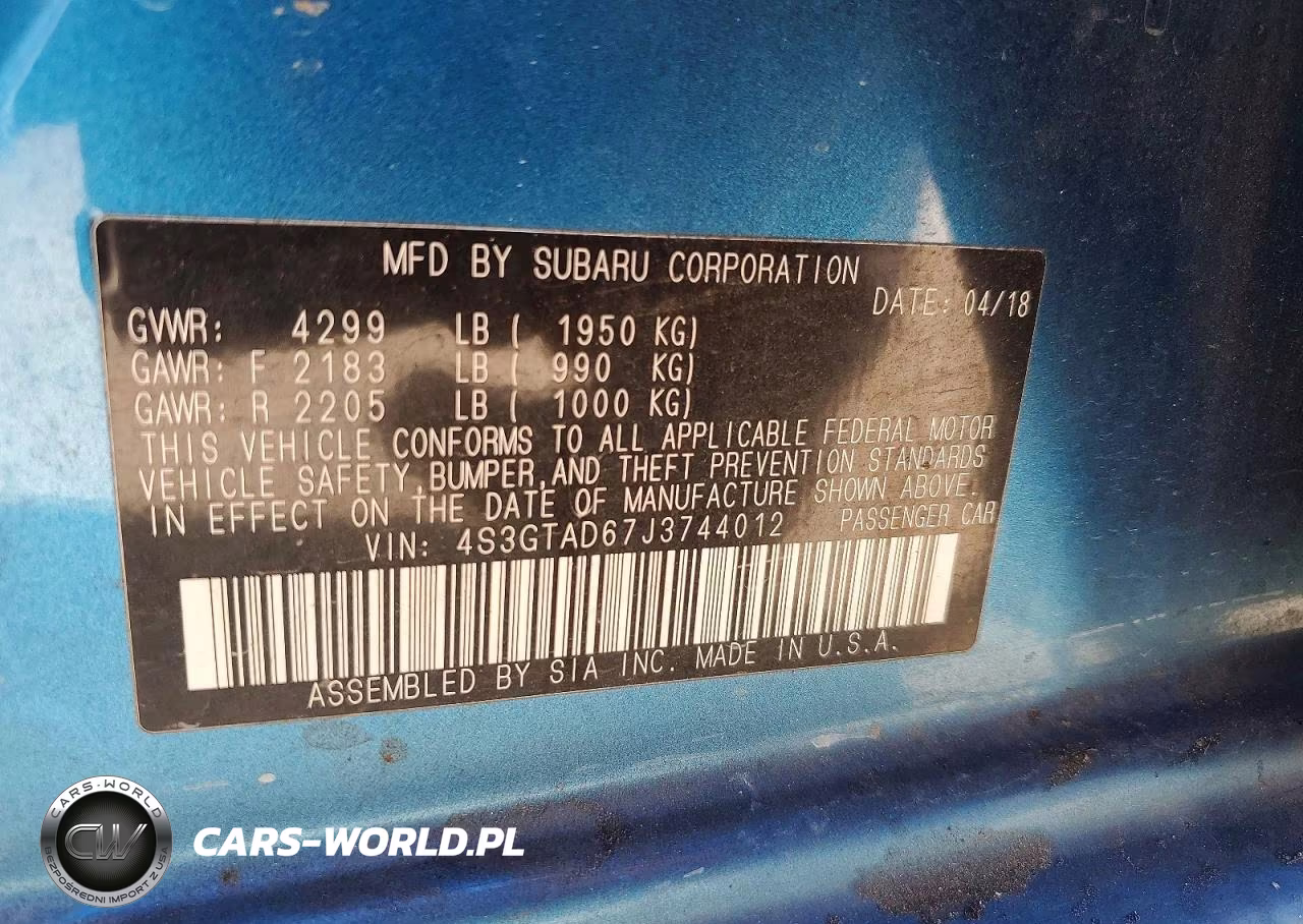 2018 Subaru Impreza Premium Plus VIN:4S3GTAD67J3744012 - 12
