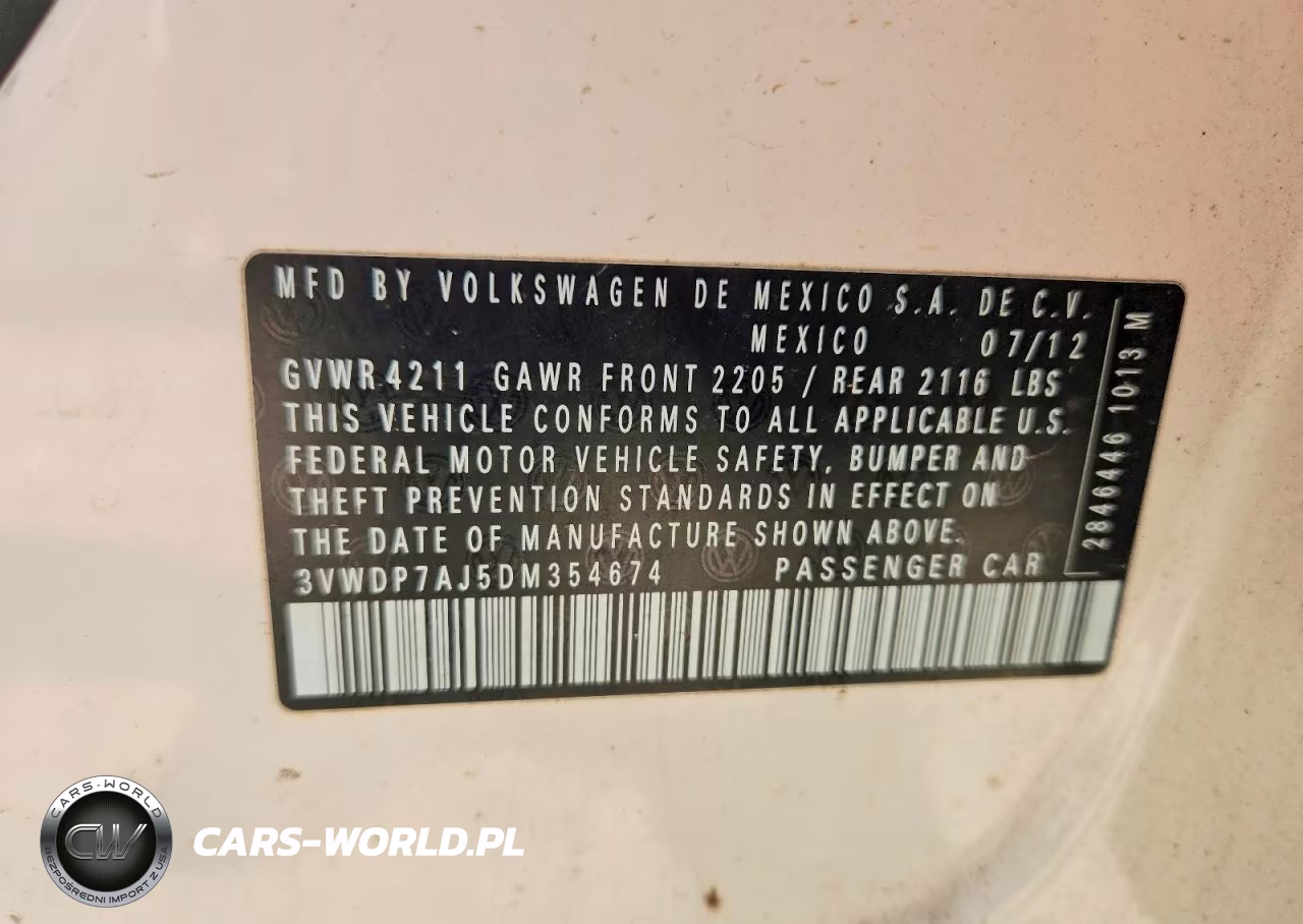 2013 Volkswagen Jetta Se VIN:3VWDP7AJ5DM354674 - 13