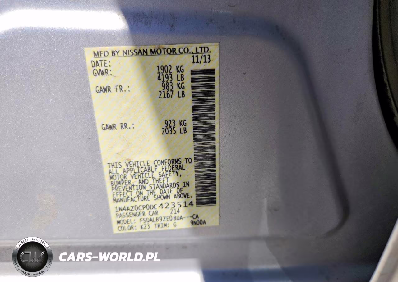 2013 Nissan Leaf S VIN:1N4AZ0CP0DC423514 - 12