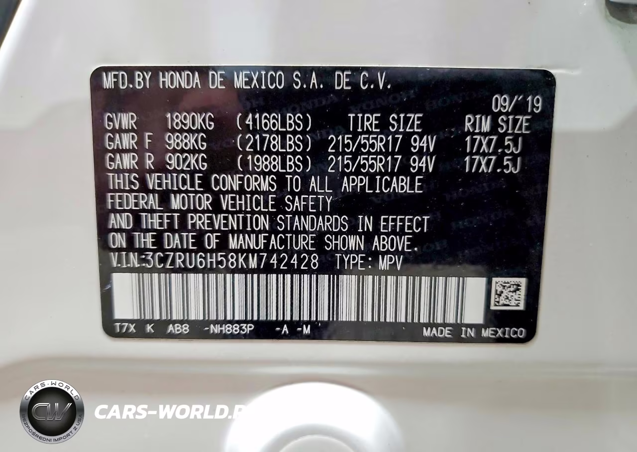 2019 Honda Hr-V Ex VIN:3CZRU6H58KM742428 - 13