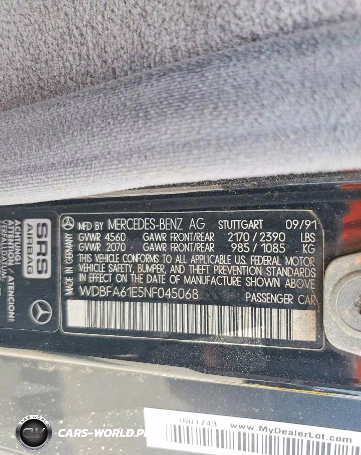 1992 Mercedes-Benz 300 Sl VIN:WDBFA61E5NF045068 - 12