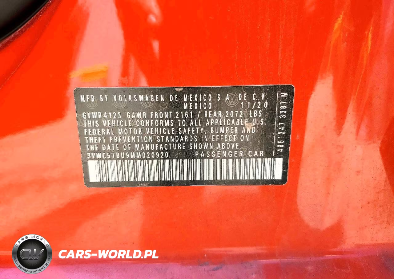 2021 Volkswagen Jetta Gli Autobahn VIN:3VWC57BU9MM020920 - 12