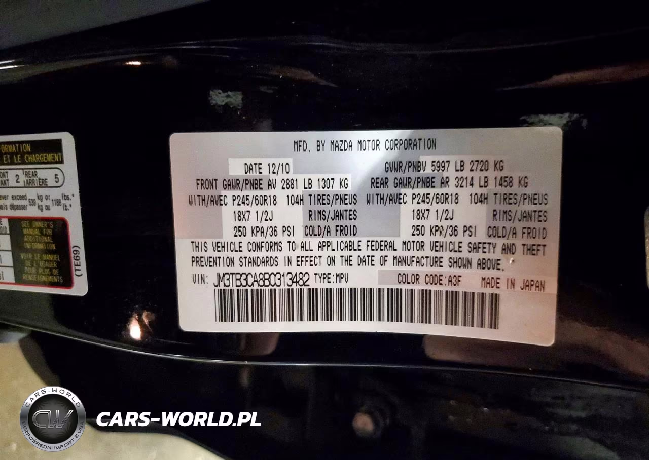 2011 Mazda Cx-9 VIN:JM3TB3CA8B0313482 - 13