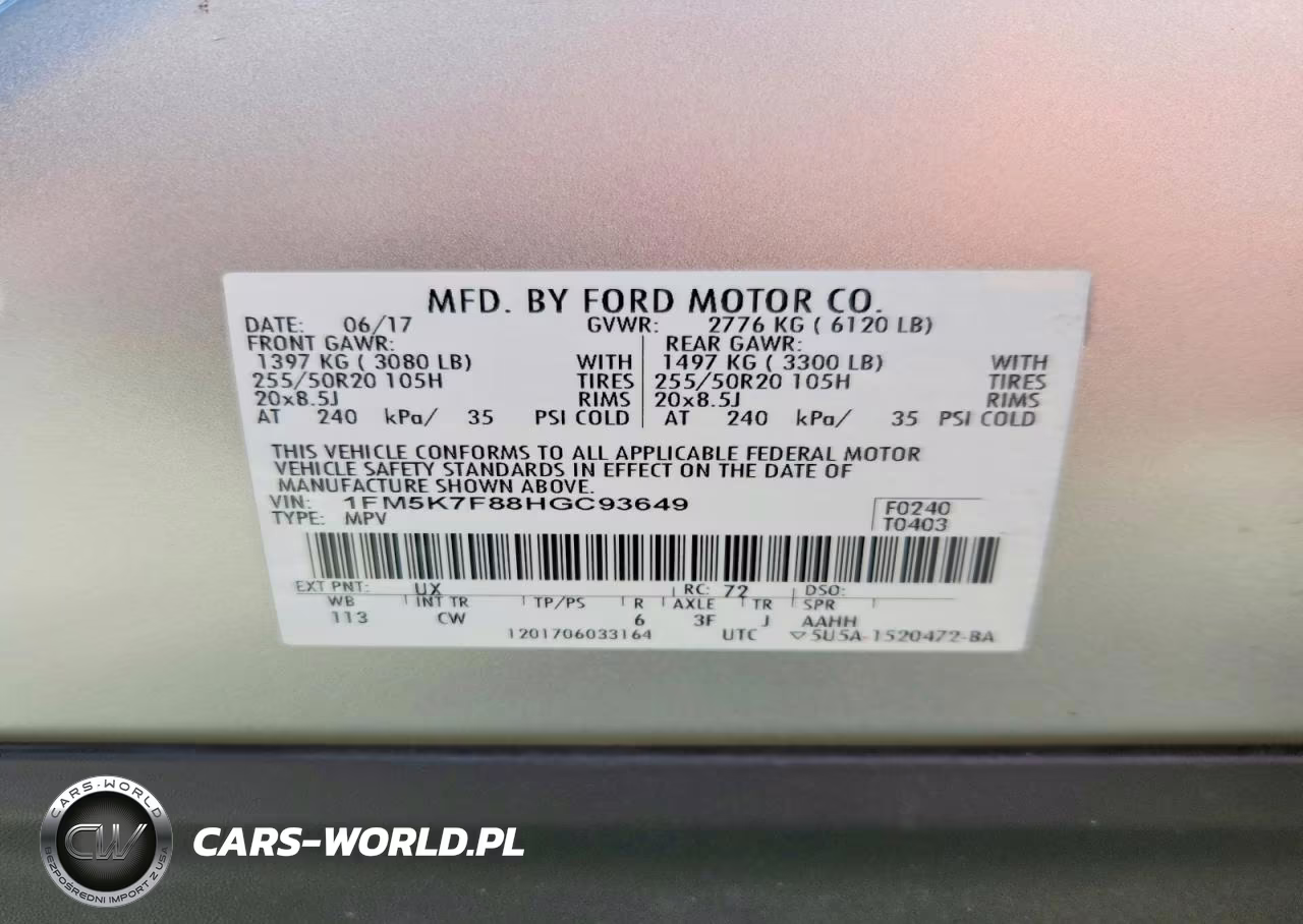 2017 Ford Explorer Limited VIN:1FM5K7F88HGC93649 - 13