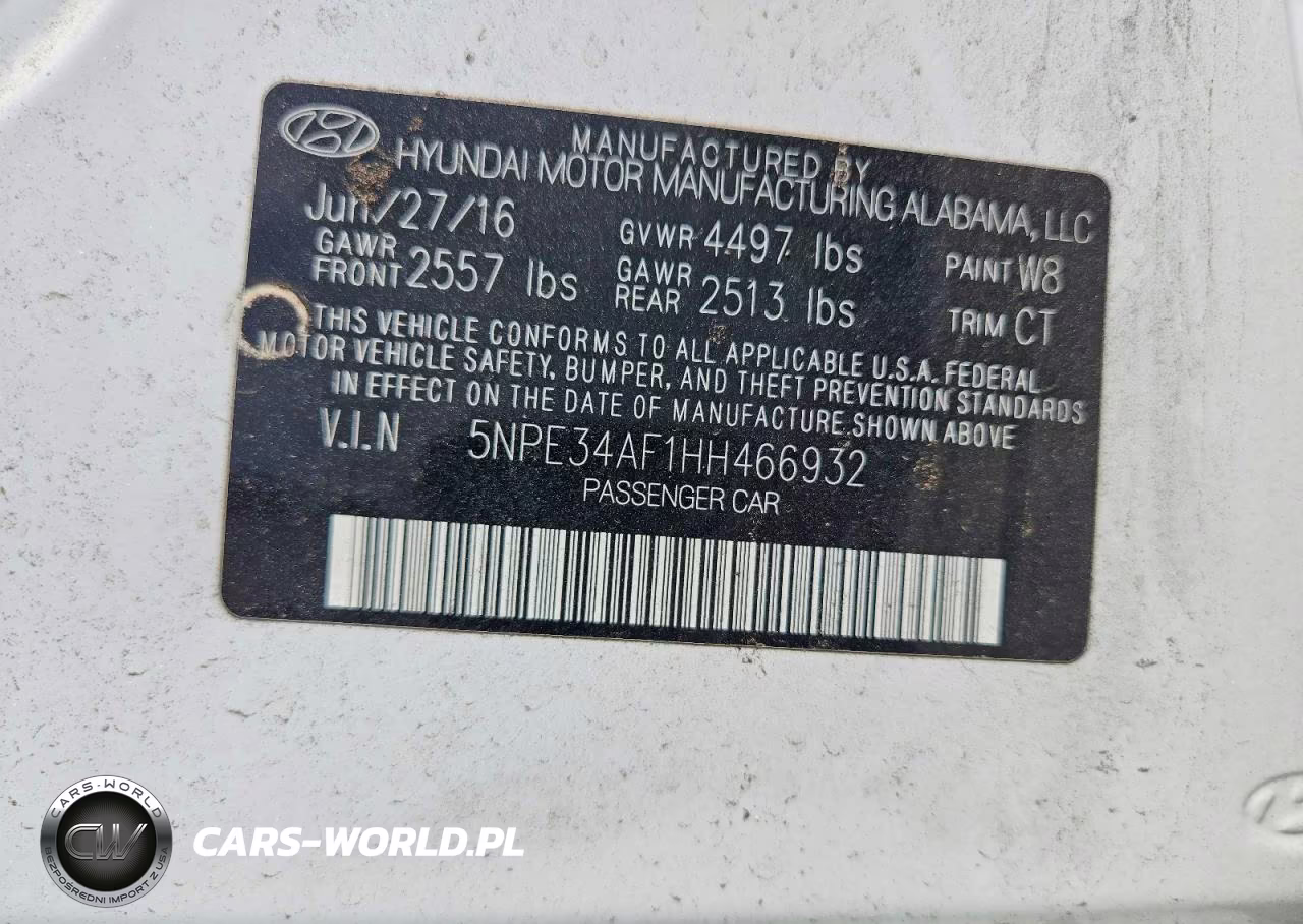 2017 Hyundai Sonata Sport VIN:5NPE34AF1HH466932 - 12