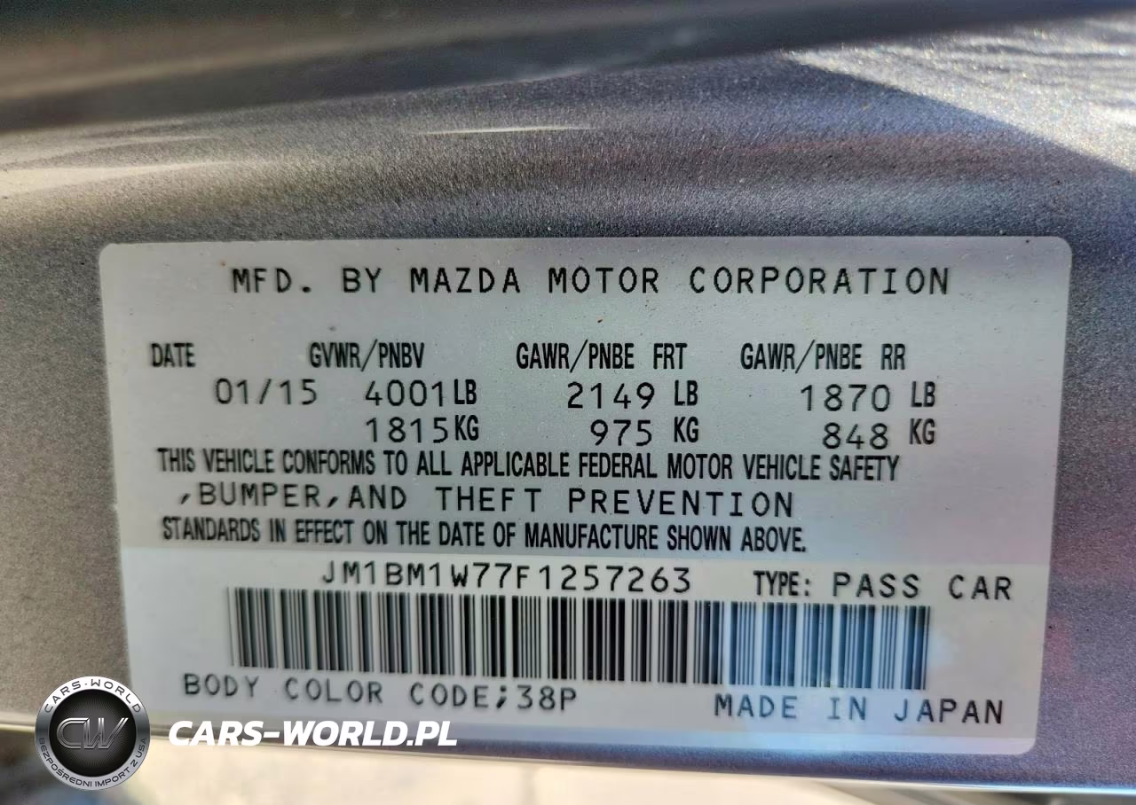 2015 Mazda 3 Grand Touring VIN:JM1BM1W77F1257263 - 12