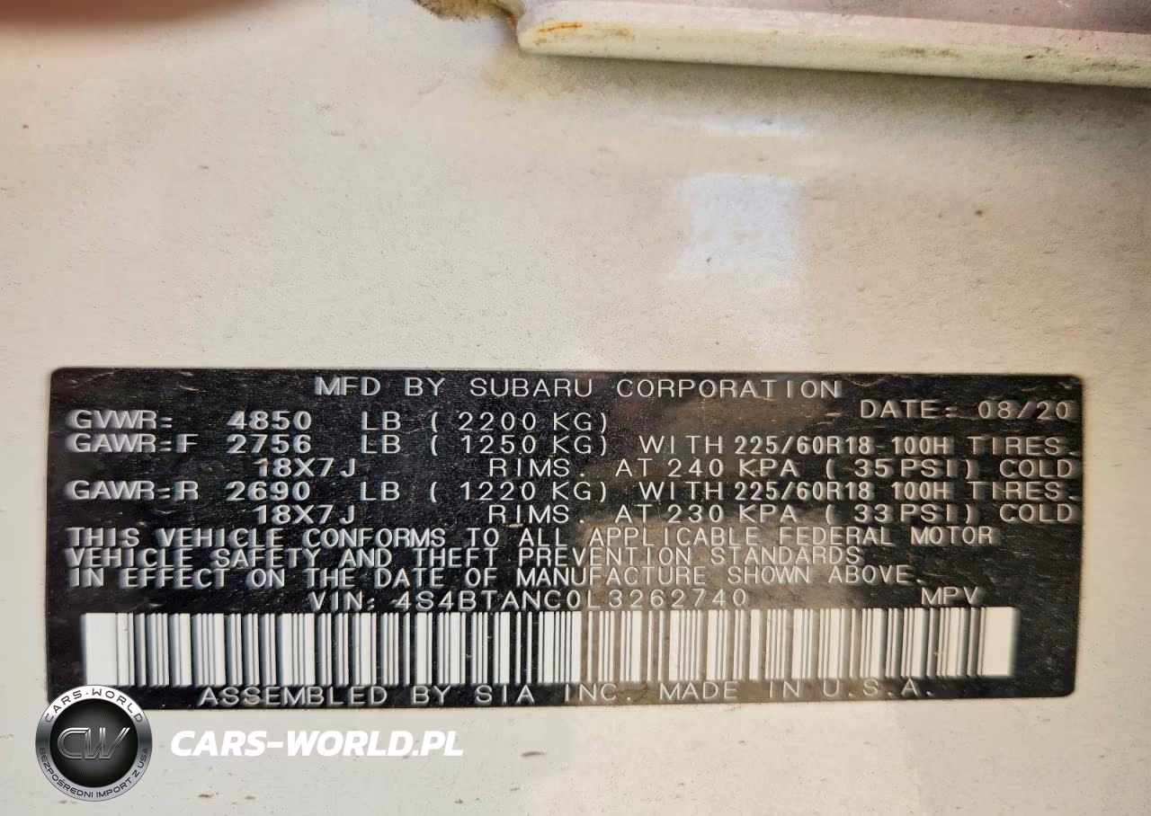 2020 Subaru Outback Limited VIN:4S4BTANC0L3262740 - 13