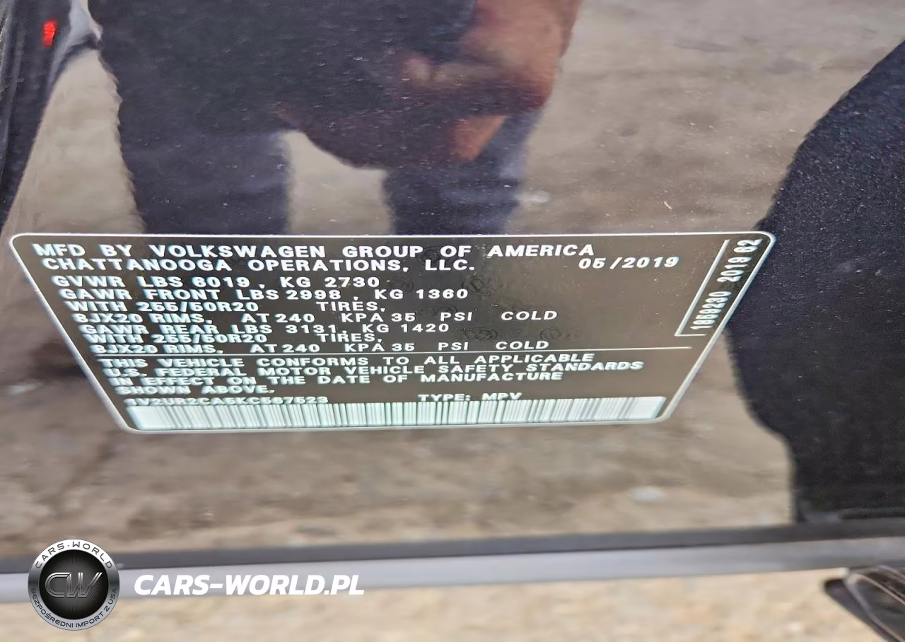 2019 Volkswagen Atlas Se VIN:1V2UR2CA5KC567523 - 13