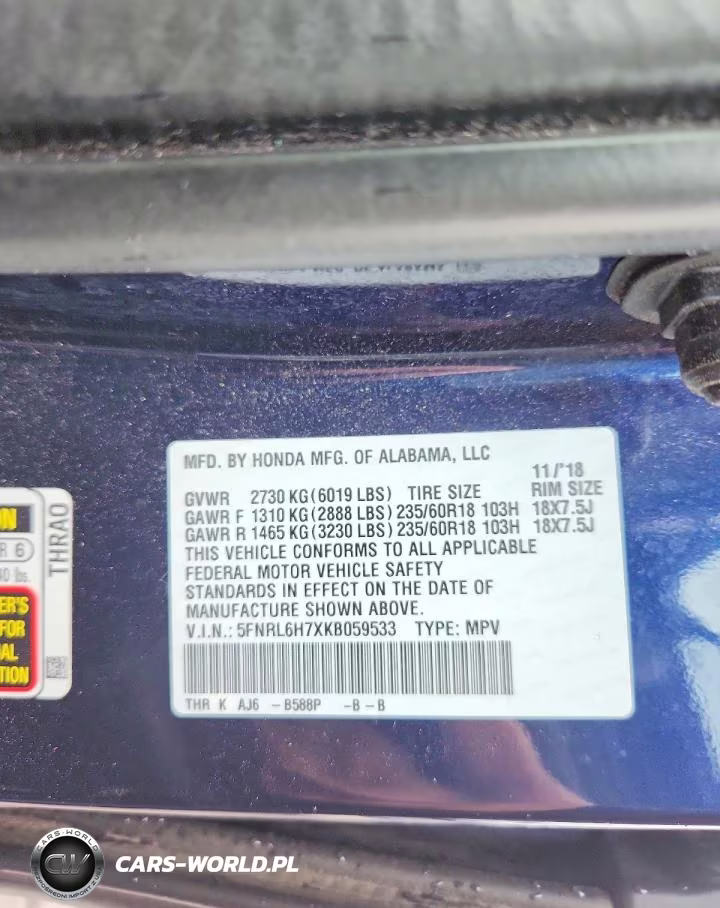 2019 Honda Odyssey Exl VIN:5FNRL6H7XKB059533 - 13