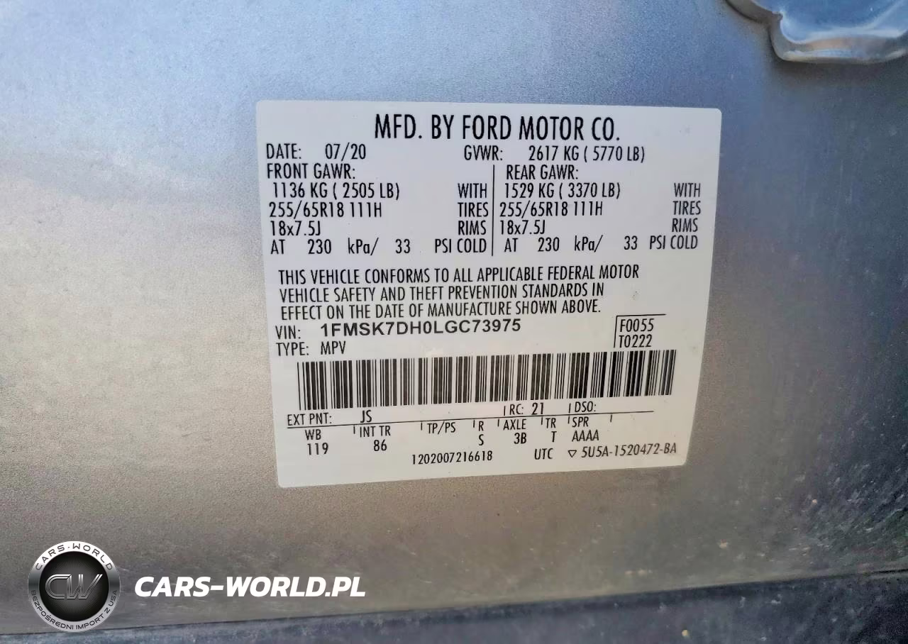 2020 Ford Explorer Xlt VIN:1FMSK7DH0LGC73975 - 13