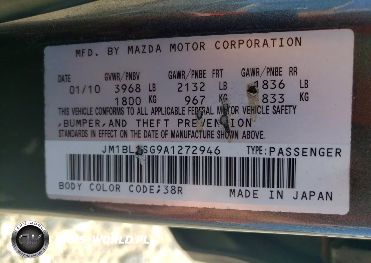 2010 Mazda 3 I VIN:JM1BL1SG9A1272946 - 12