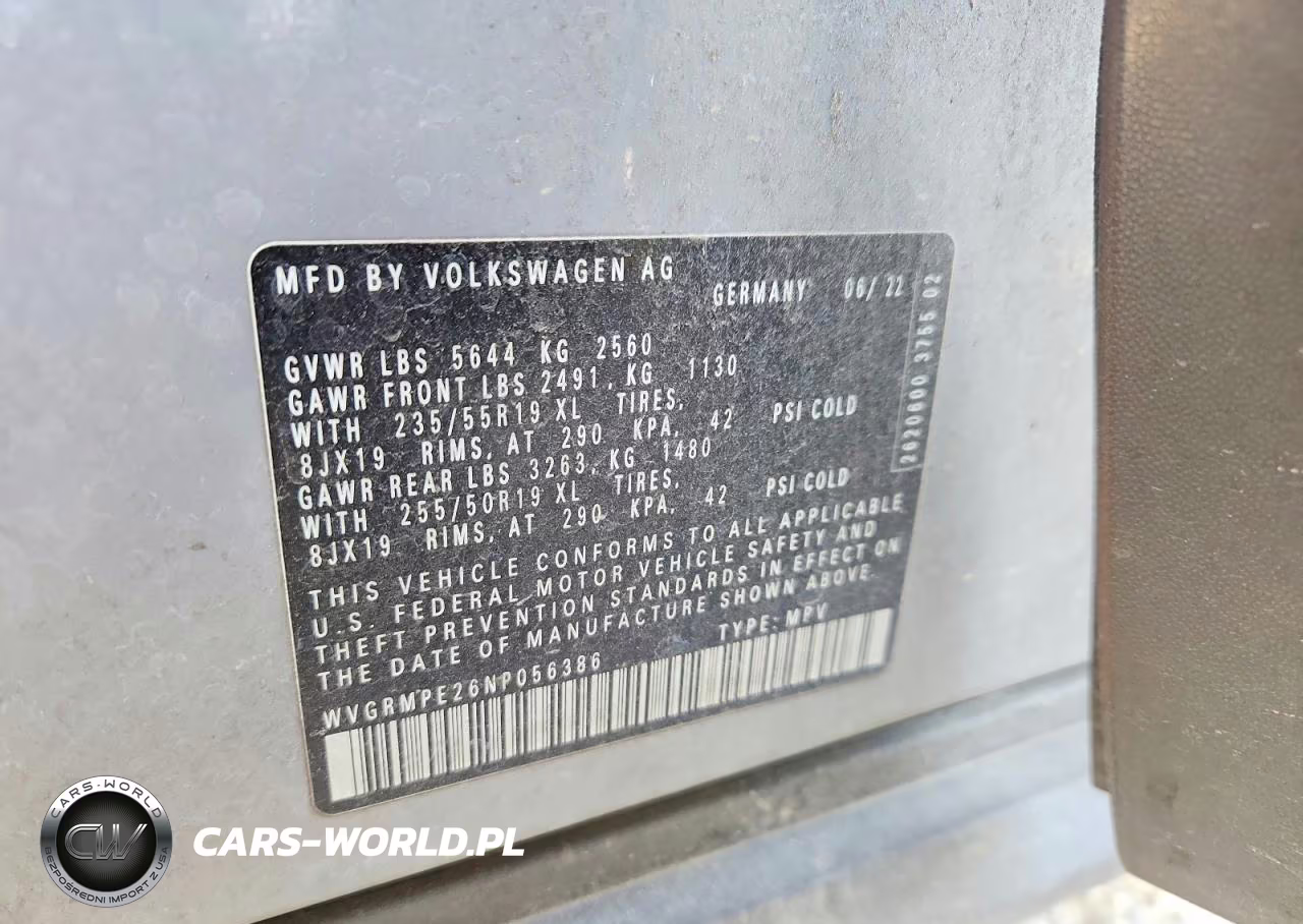 2022 Volkswagen Id.4 Pro VIN:WVGRMPE26NP056386 - 13