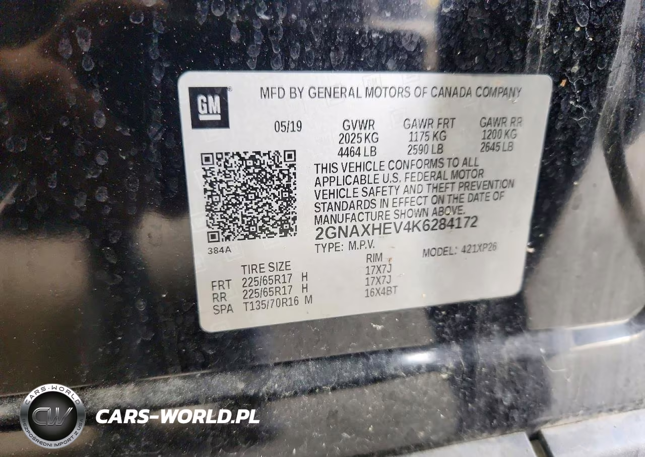 2019 Chevrolet Equinox Ls VIN:2GNAXHEV4K6284172 - 12