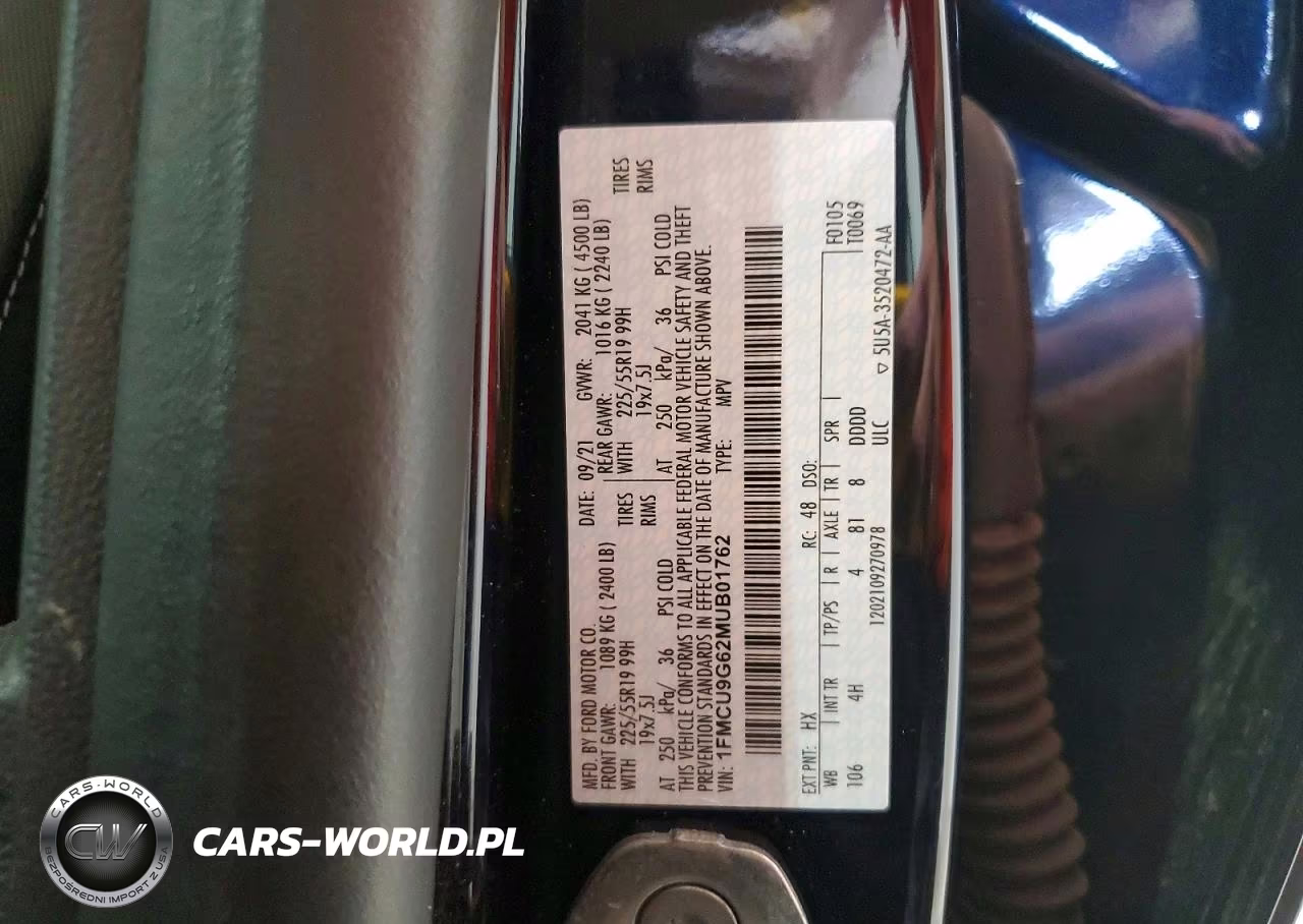 2021 Ford Escape Se VIN:1FMCU9G62MUB01762 - 14