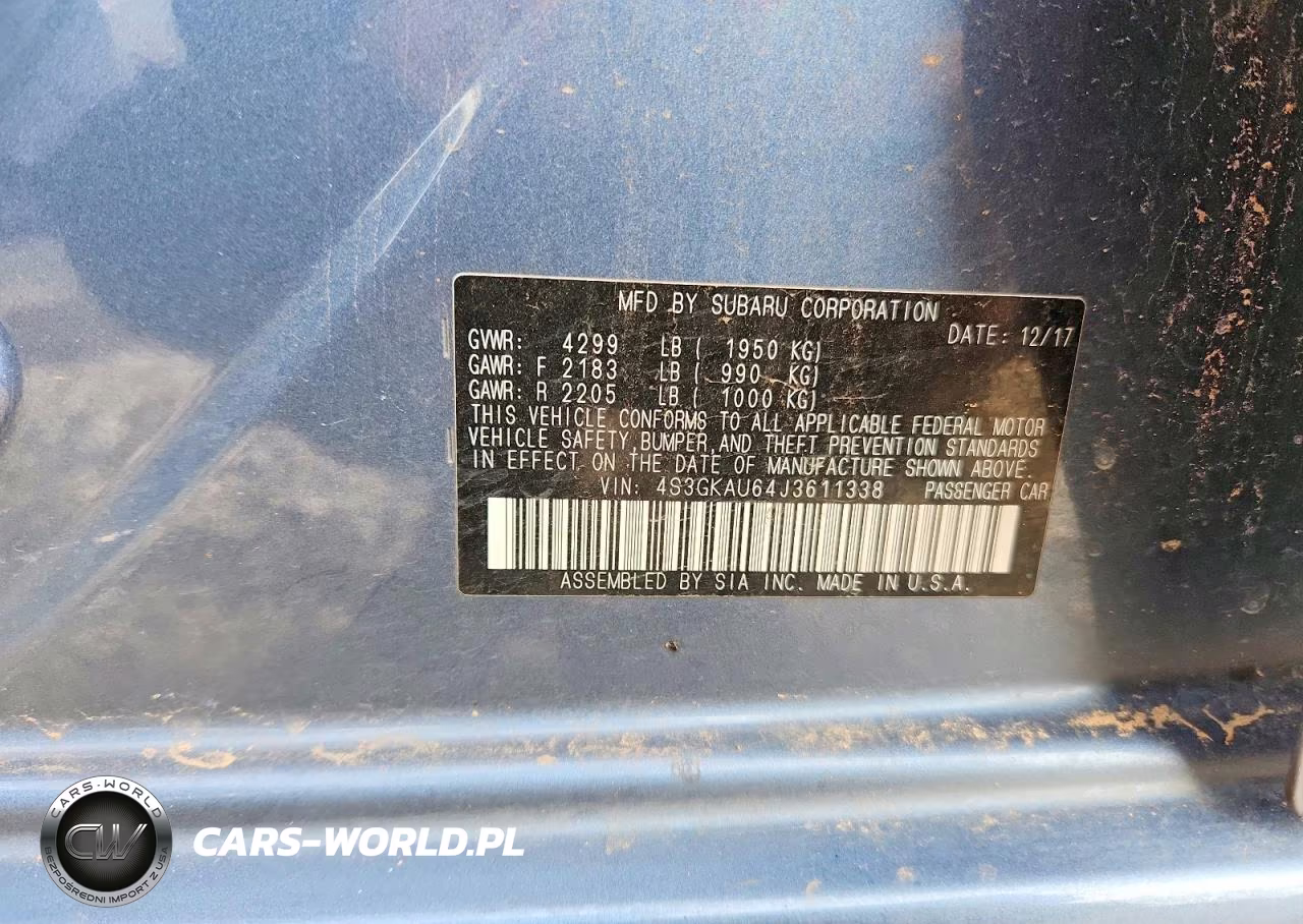 2018 Subaru Impreza Limited VIN:4S3GKAU64J3611338 - 12