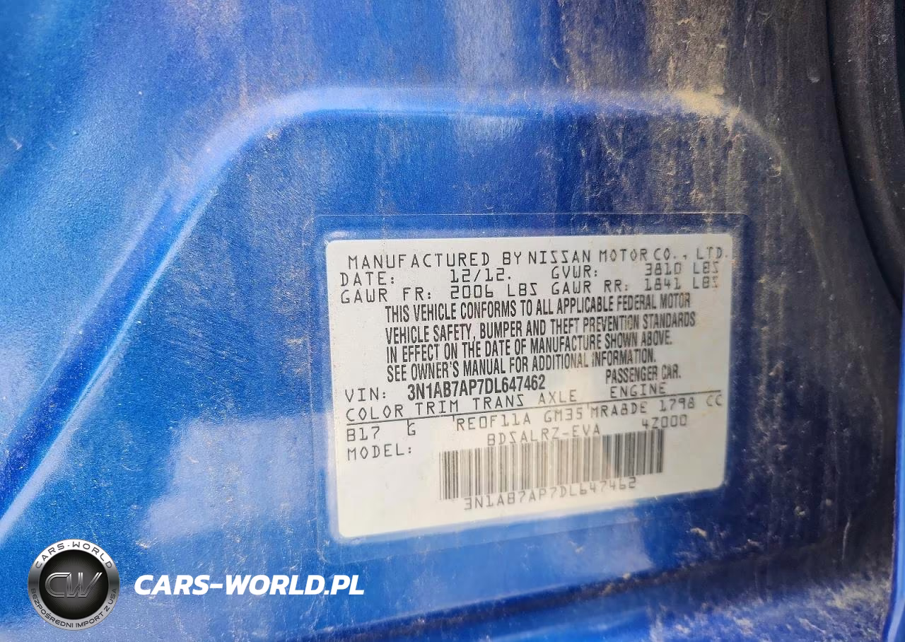 2013 Nissan Sentra S VIN:3N1AB7AP7DL647462 - 13