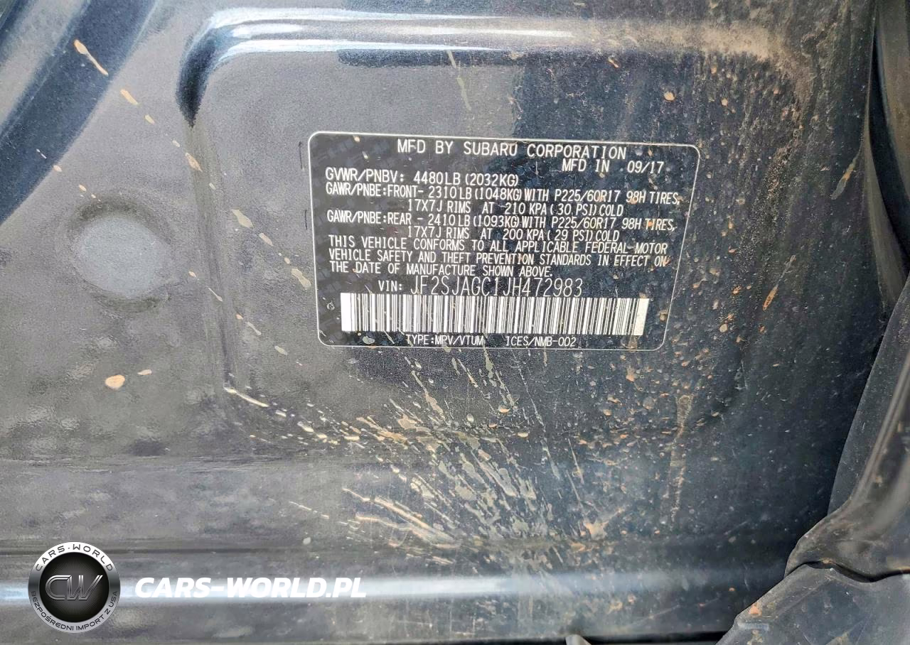 2018 Subaru Forester 2.5I Premium VIN:JF2SJAGC1JH472983 - 13