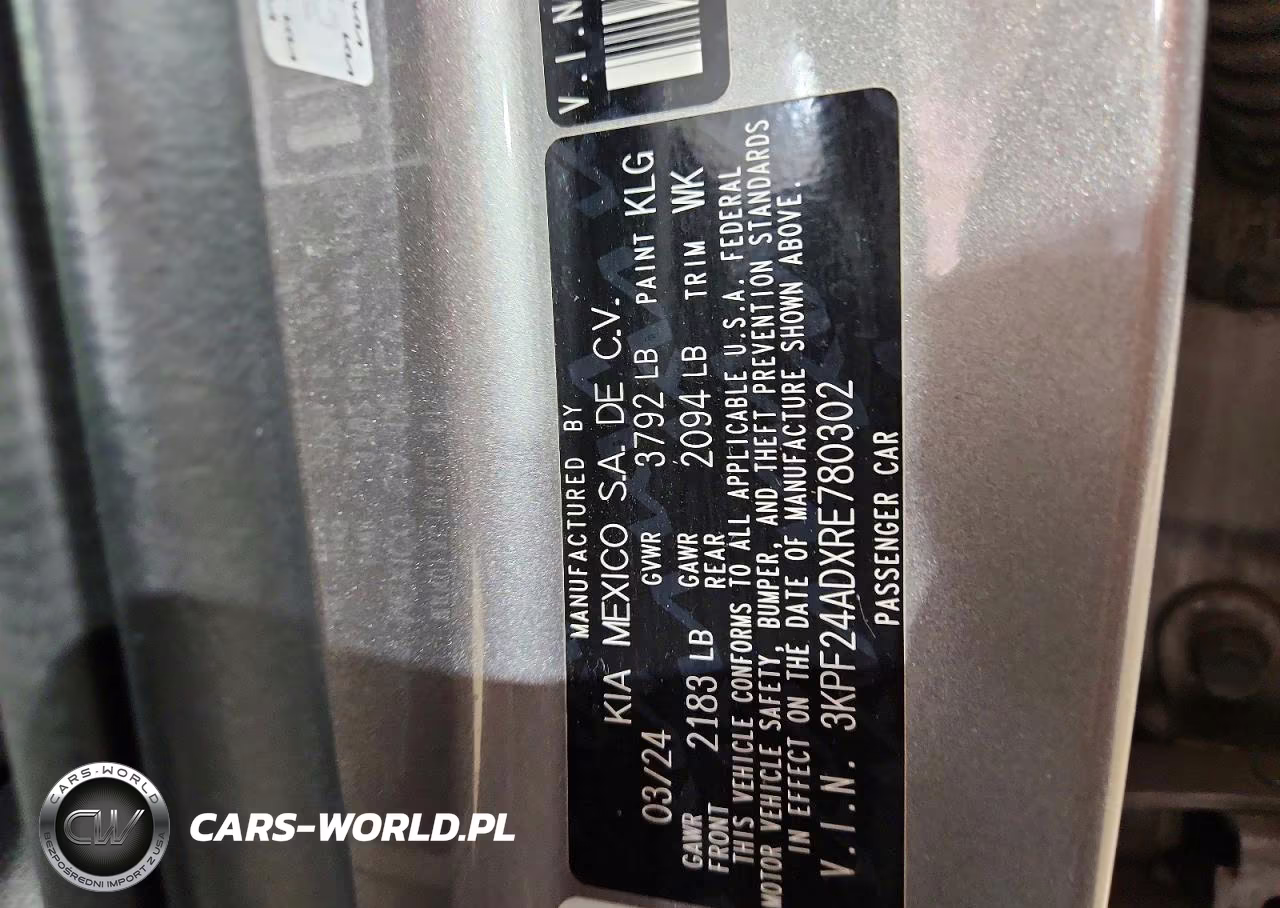 2024 Kia Forte Lxs VIN:3KPF24ADXRE780302 - 13