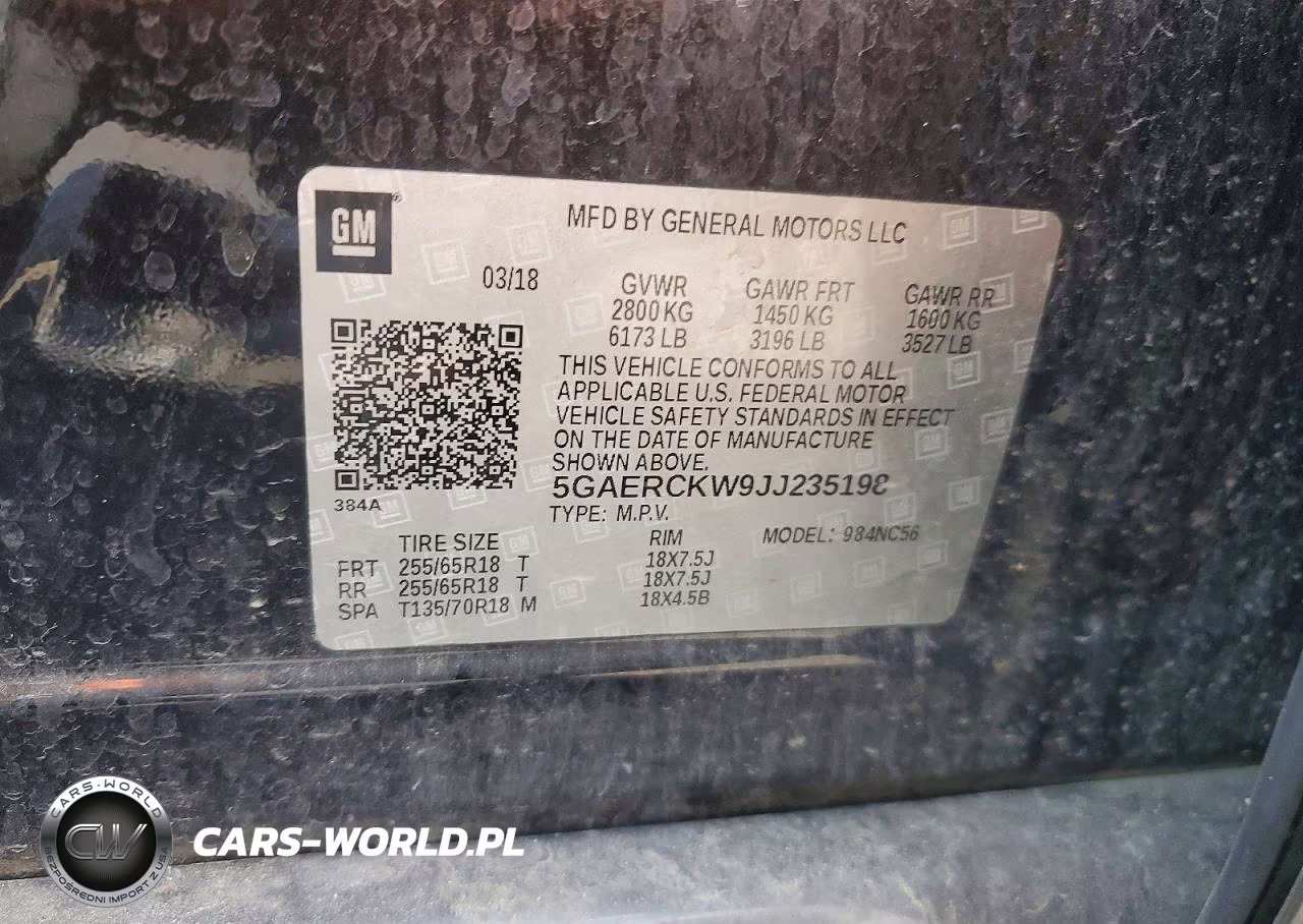 2018 Buick Enclave Premium VIN:5GAERCKW9JJ235198 - 13