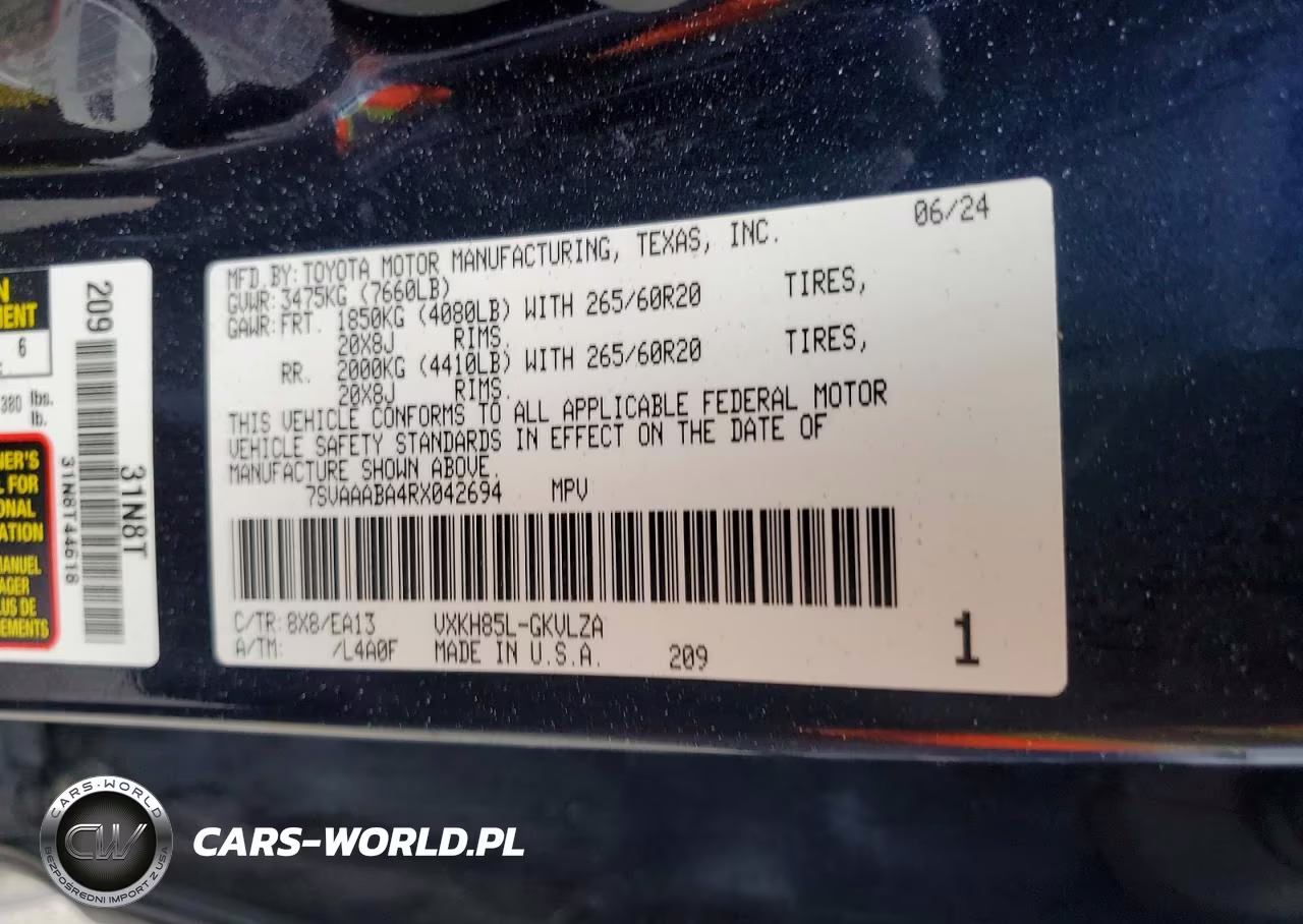 2024 Toyota Sequoia Limited VIN:7SVAAABA4RX042694 - 13