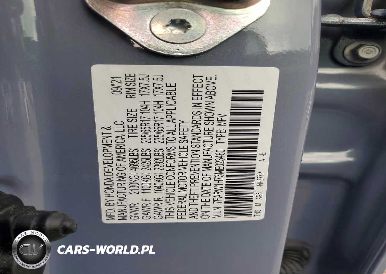 2021 Honda Cr-V Se VIN:7FARW1H73ME023460 - 13