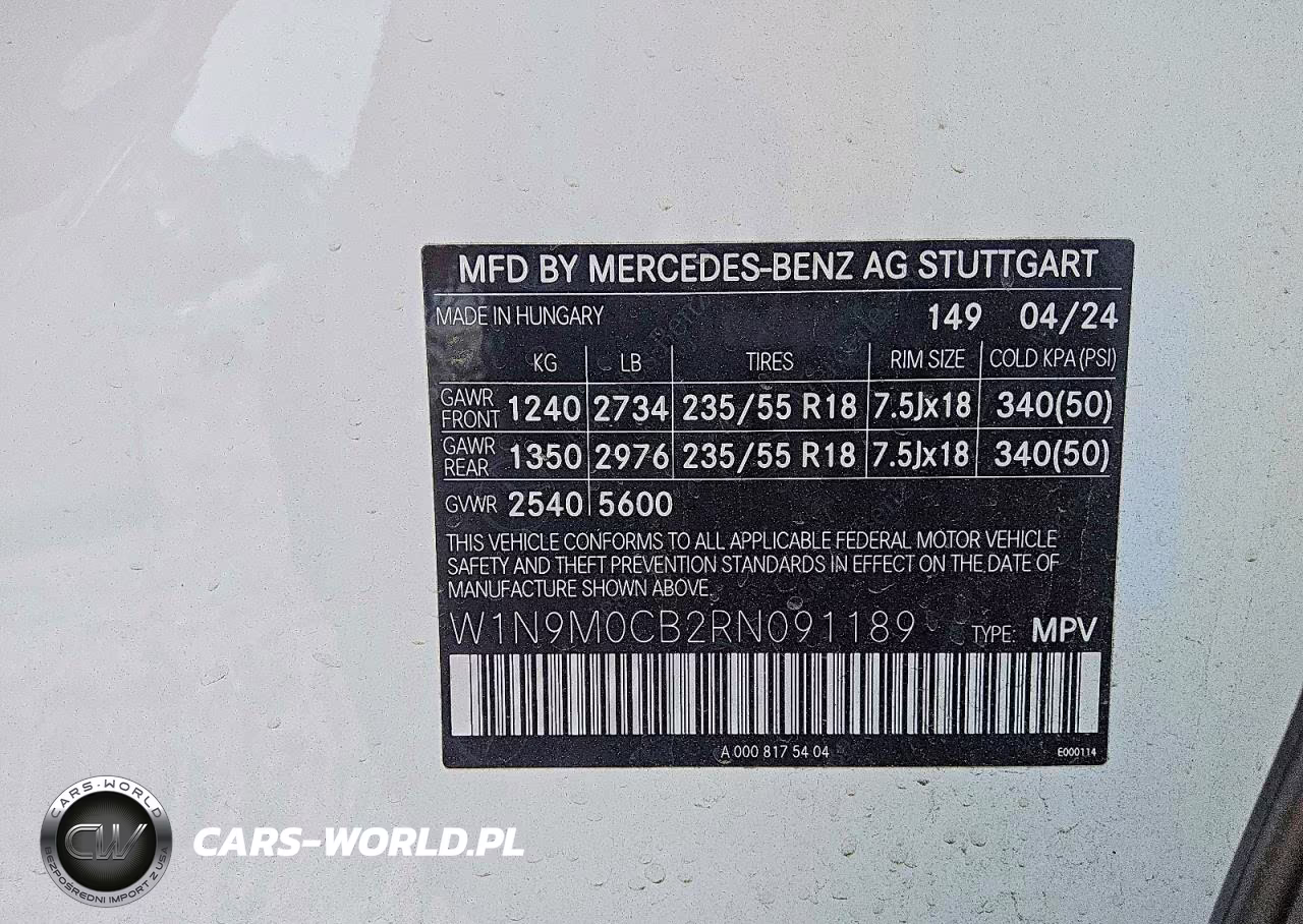 2024 Mercedes-Benz Eqb 250+ VIN:W1N9M0CB2RN091189 - 13