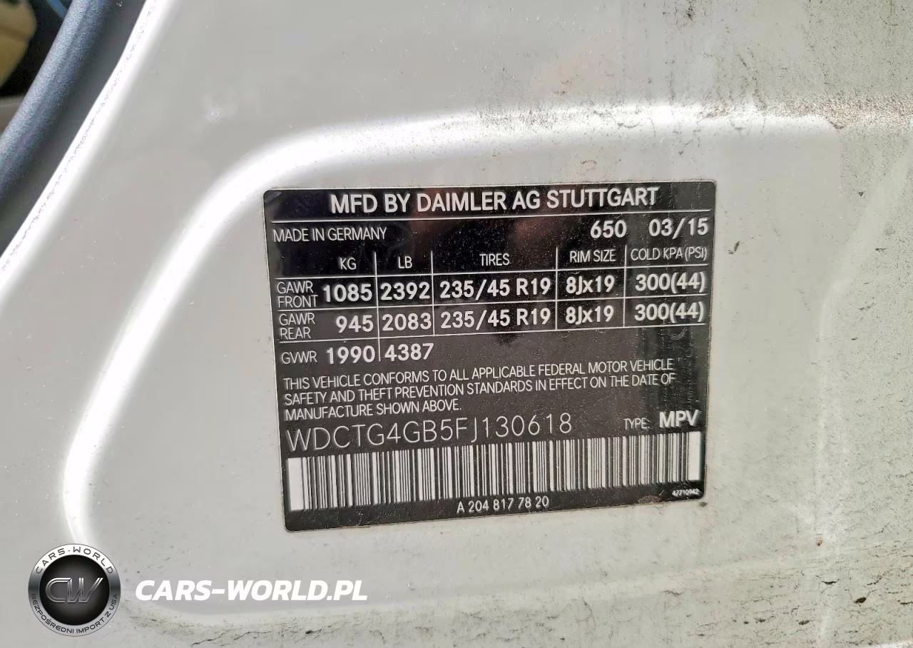 2015 Mercedes-Benz Gla 250 4Matic VIN:WDCTG4GB5FJ130618 - 14