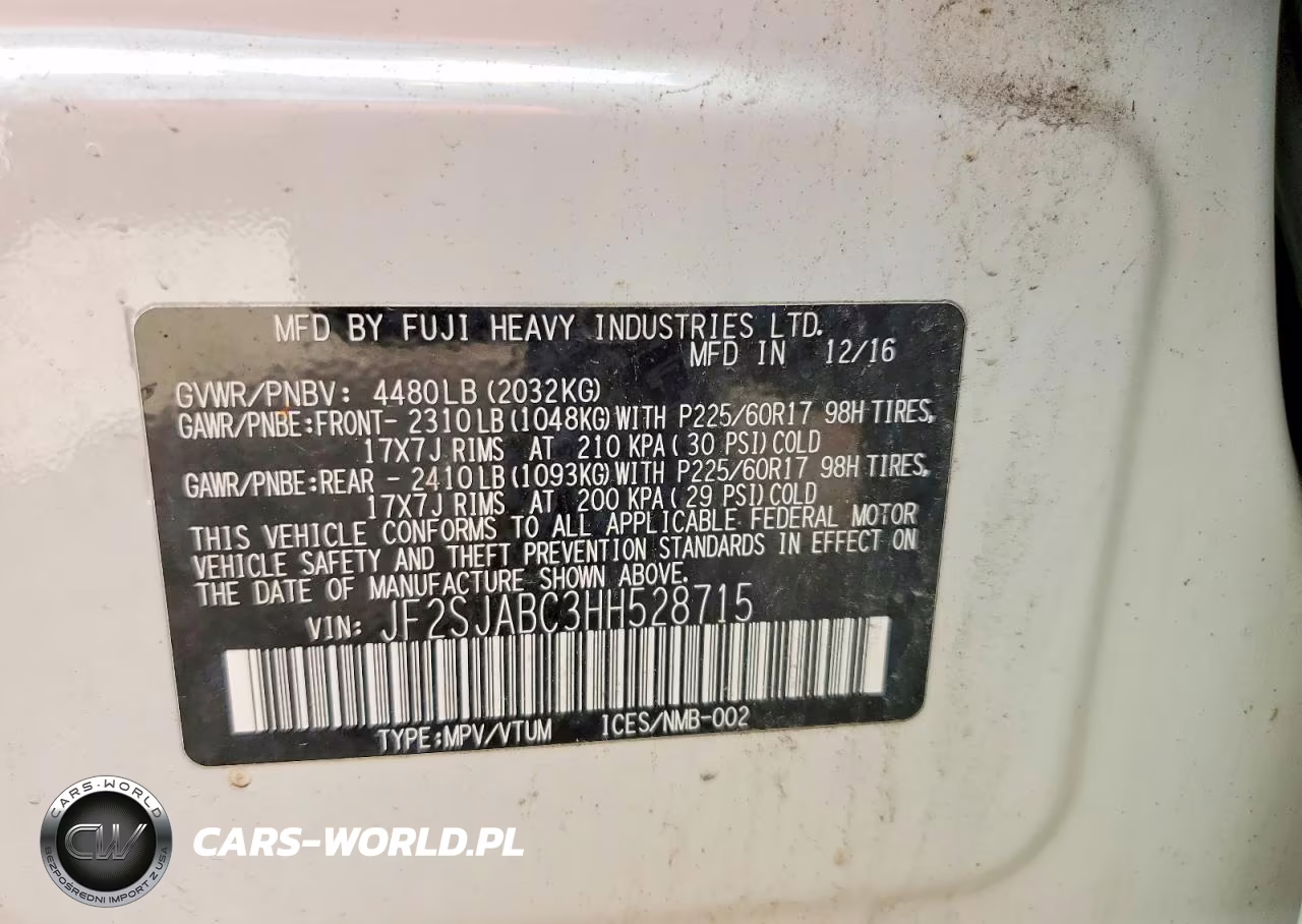 2017 Subaru Forester 2.5I VIN:JF2SJABC3HH528715 - 13