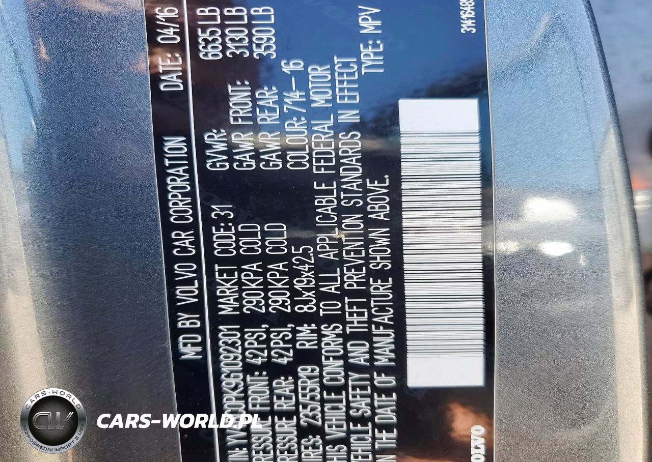 2016 Volvo Xc90 T8 VIN:YV4BC0PK9G1092301 - 13