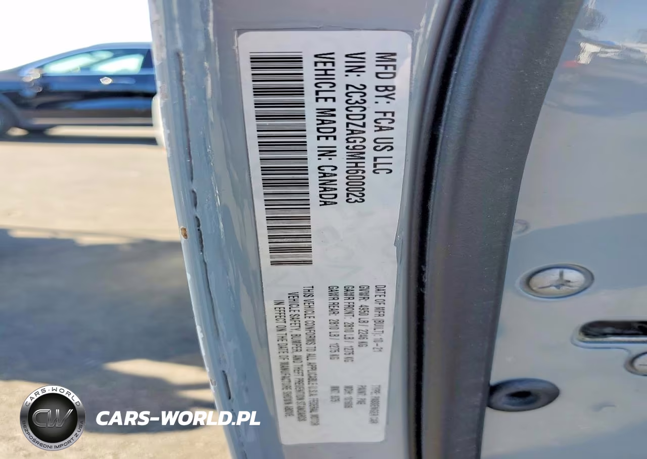 2021 Dodge Challenger Sxt VIN:2C3CDZAG9MH600023 - 12