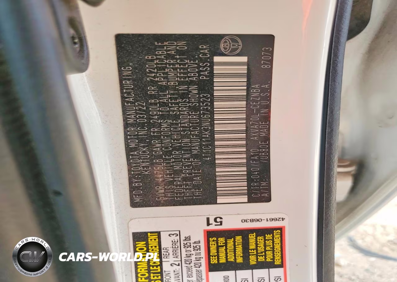 2022 Toyota Camry Le VIN:4T1C11AK3NU673523 - 13