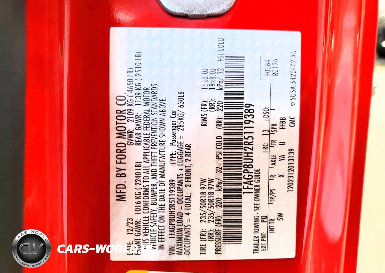 2024 Ford Mustang VIN:1FAGP8UH2R5119389 - 12