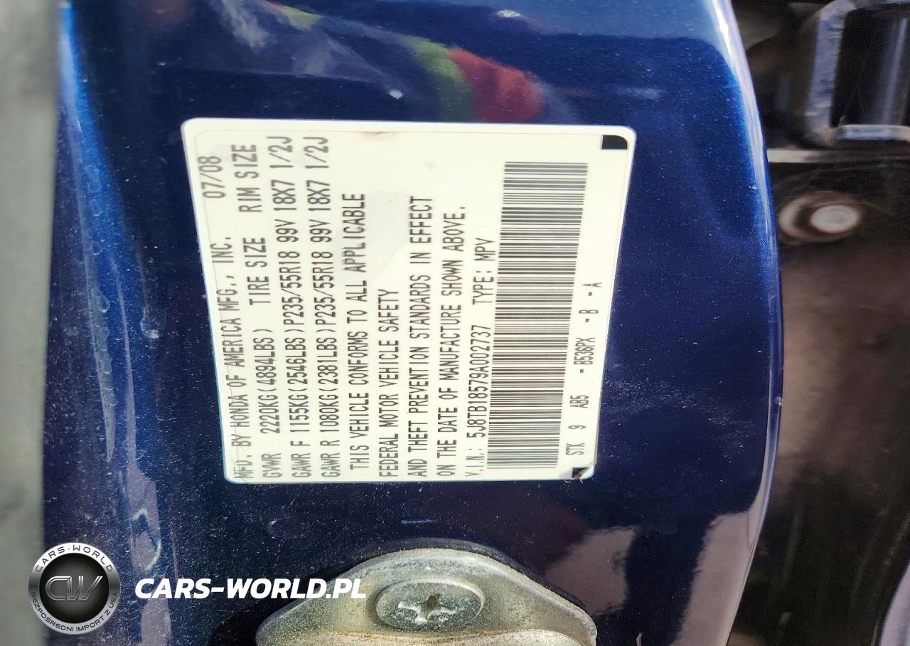 2009 Acura Rdx Technology VIN:5J8TB18579A002737 - 13