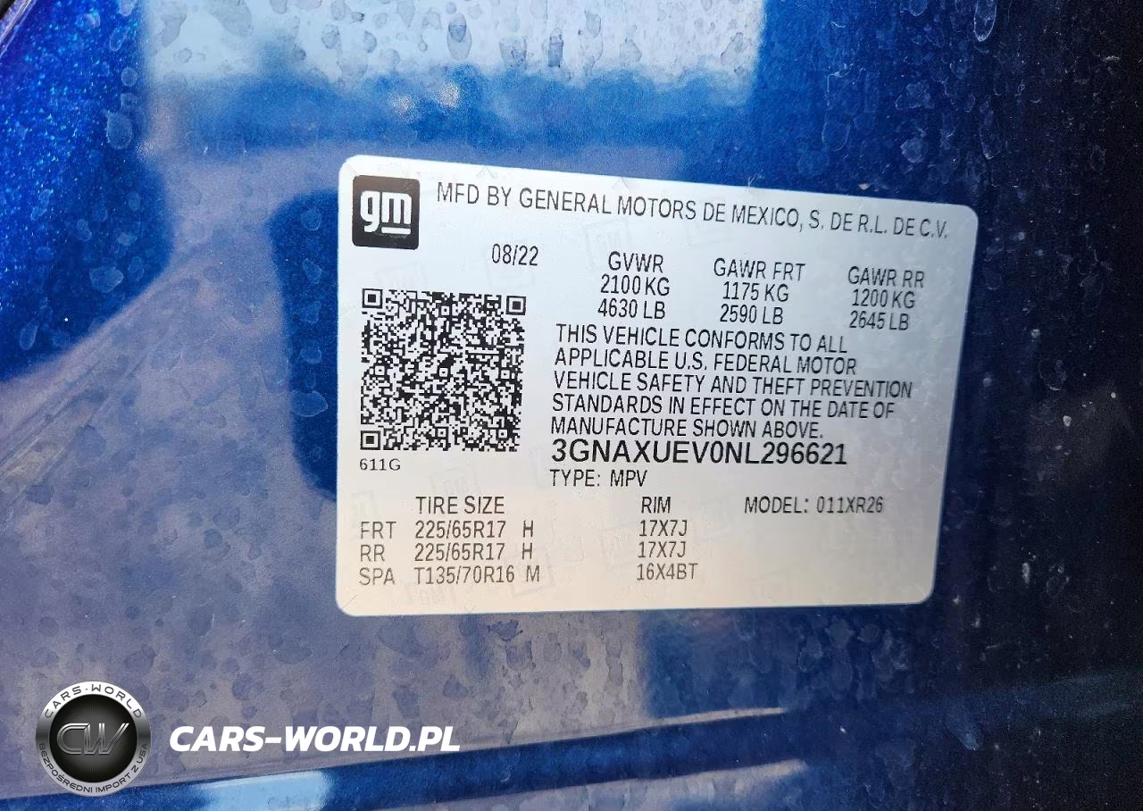 2022 Chevrolet Equinox Lt VIN:3GNAXUEV0NL296621 - 13
