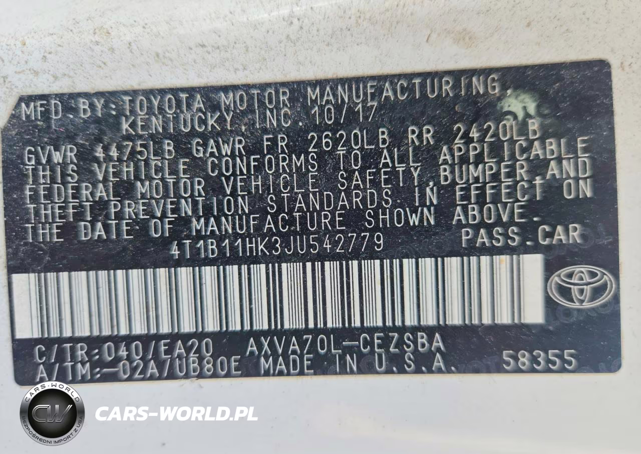 2018 Toyota Camry Se VIN:4T1B11HK3JU542779 - 12