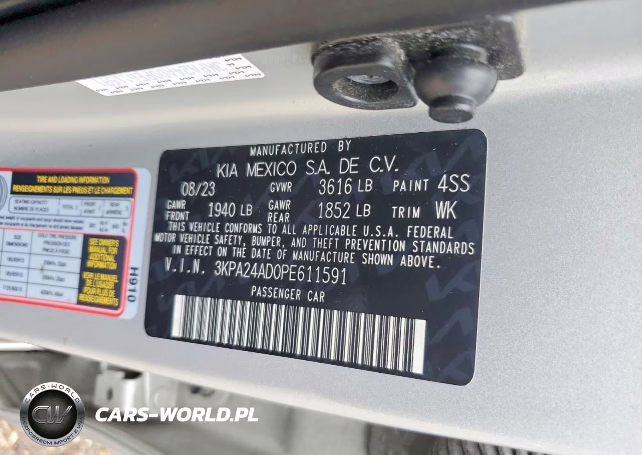 2023 Kia Rio Lx VIN:3KPA24AD0PE611591 - 12