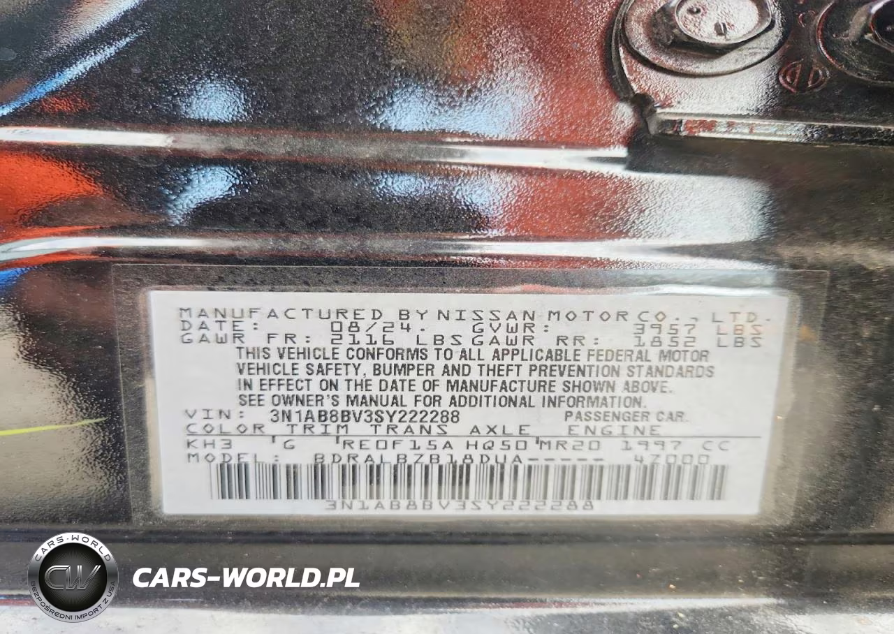 2025 Nissan Sentra S VIN:3N1AB8BV3SY222288 - 12