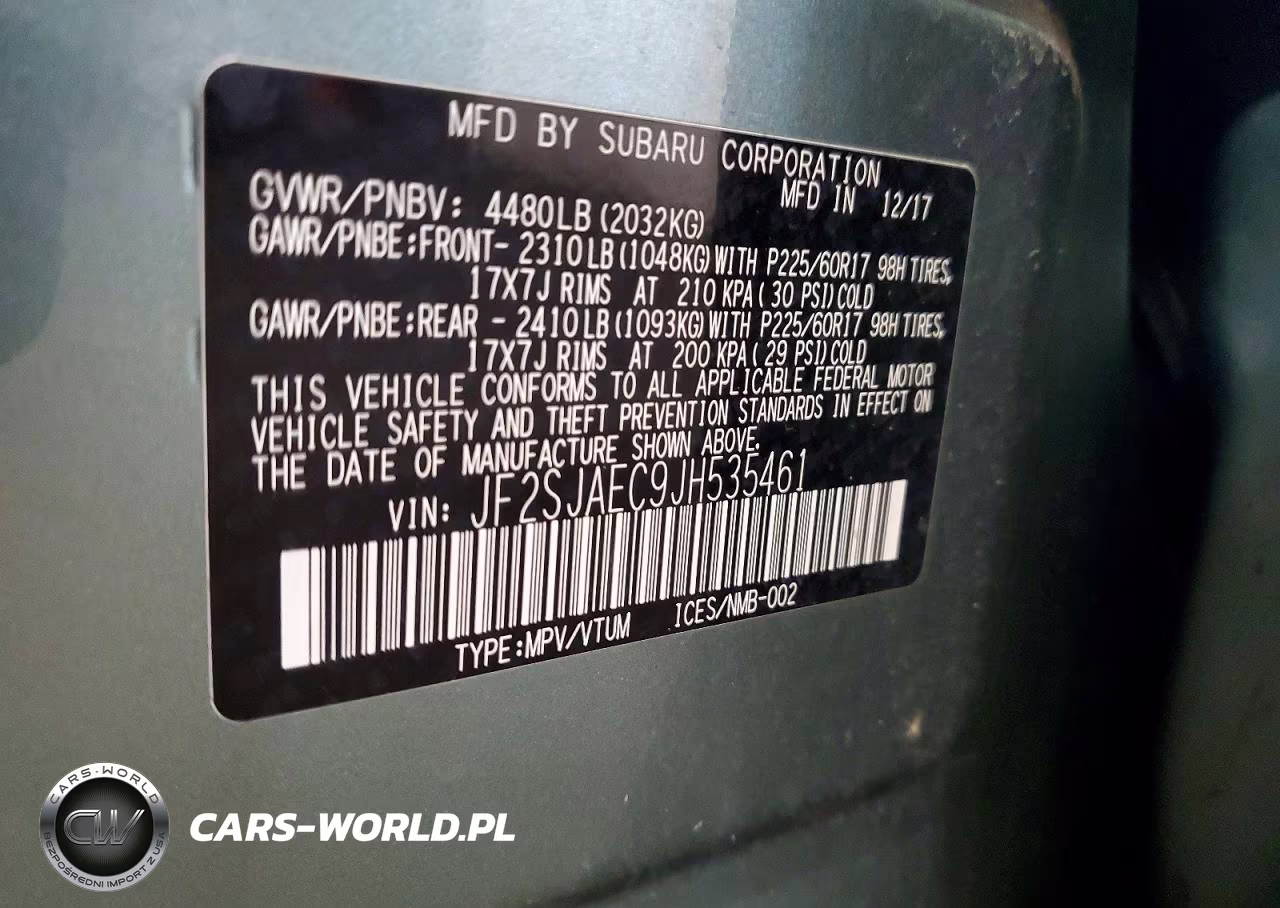 2018 Subaru Forester 2.5I Premium VIN:JF2SJAEC9JH535461 - 13