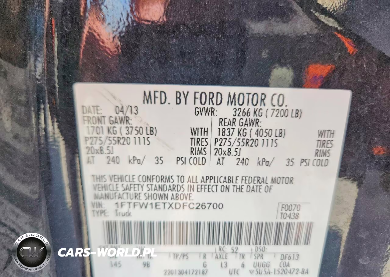 2013 Ford F150 Supercrew VIN:1FTFW1ETXDFC26700 - 12