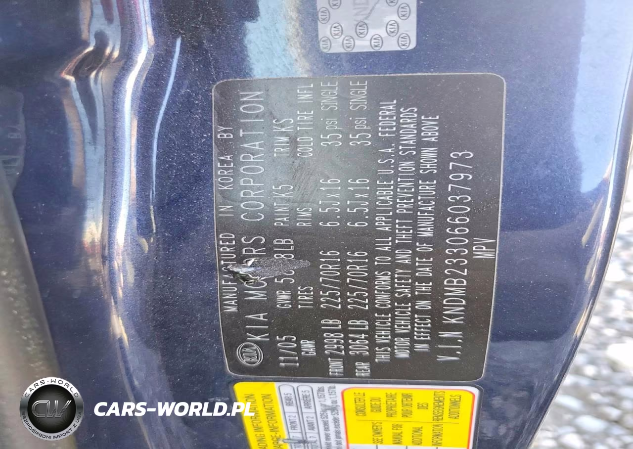 2006 Kia Sedona Lx VIN:KNDMB233066037973 - 14