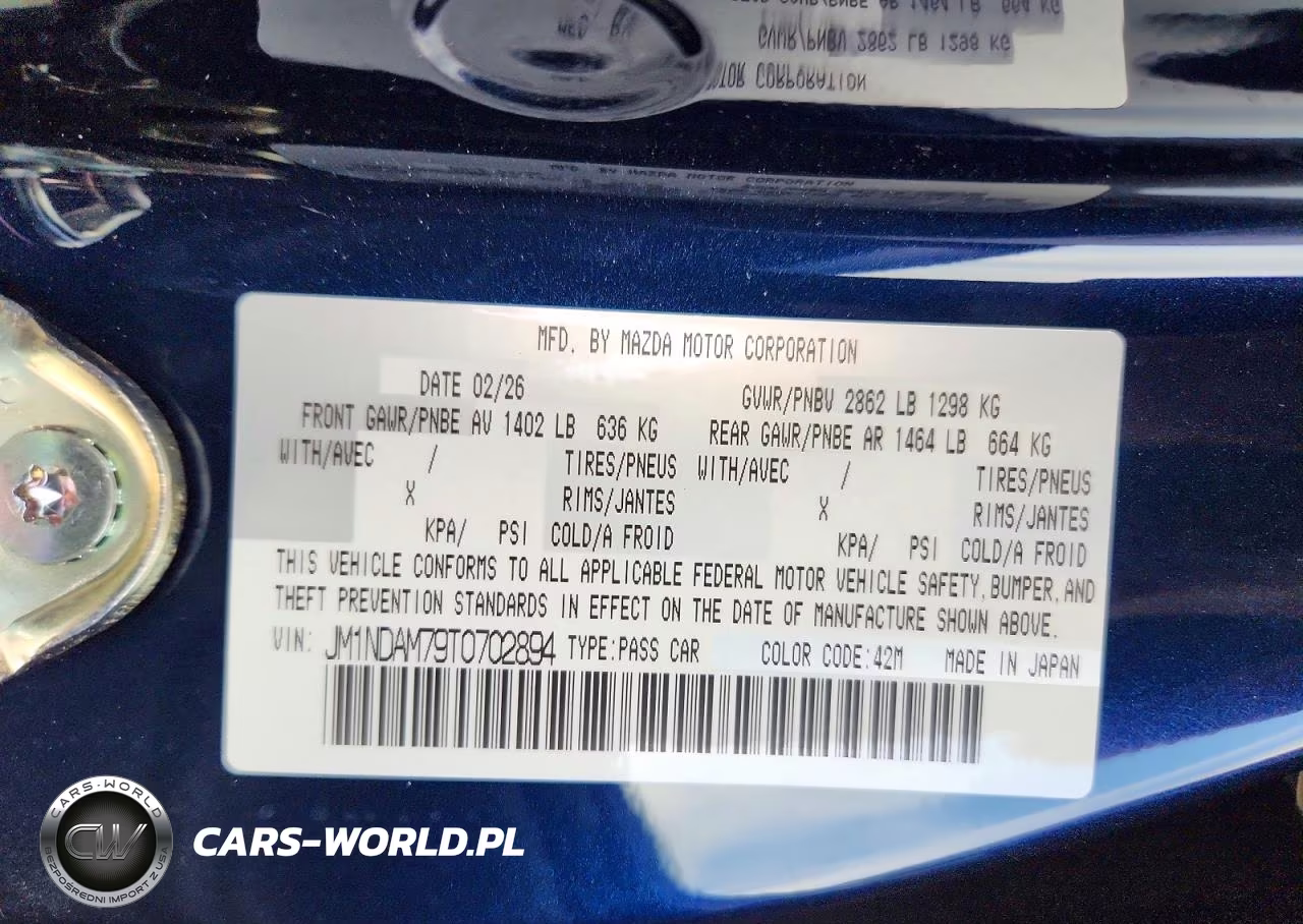 2026 Mazda Mx-5 Miata Grand Touring VIN:JM1NDAM79T0702894 - 12