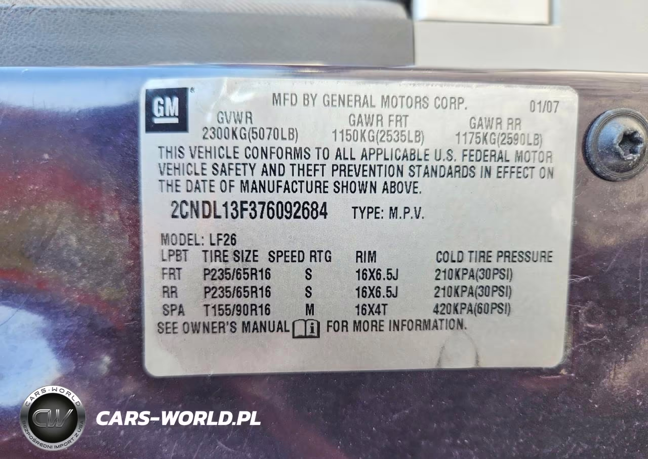 2007 Chevrolet Equinox Ls VIN:2CNDL13F376092684 - 12