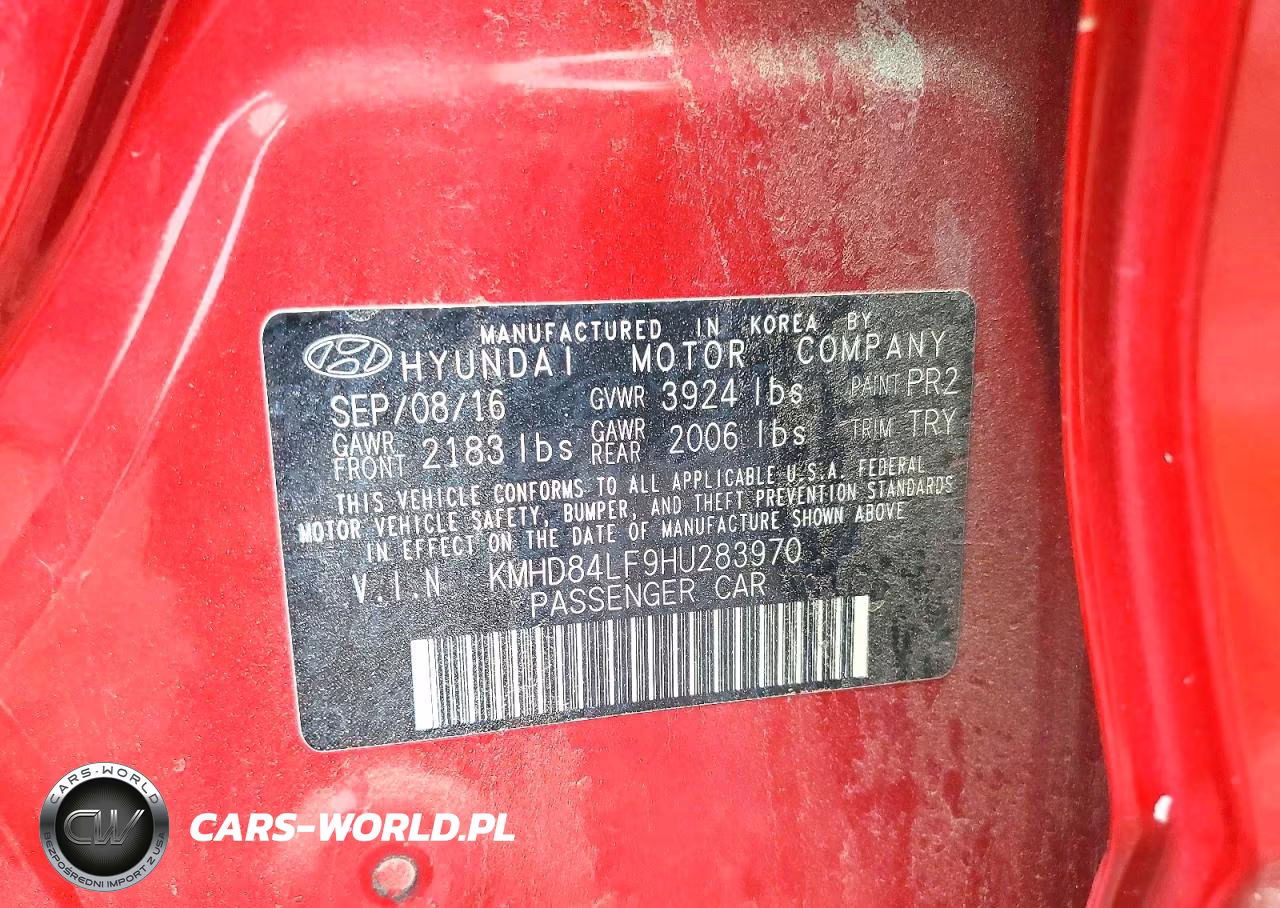 2017 Hyundai Elantra Limited VIN:KMHD84LF9HU283970 - 12