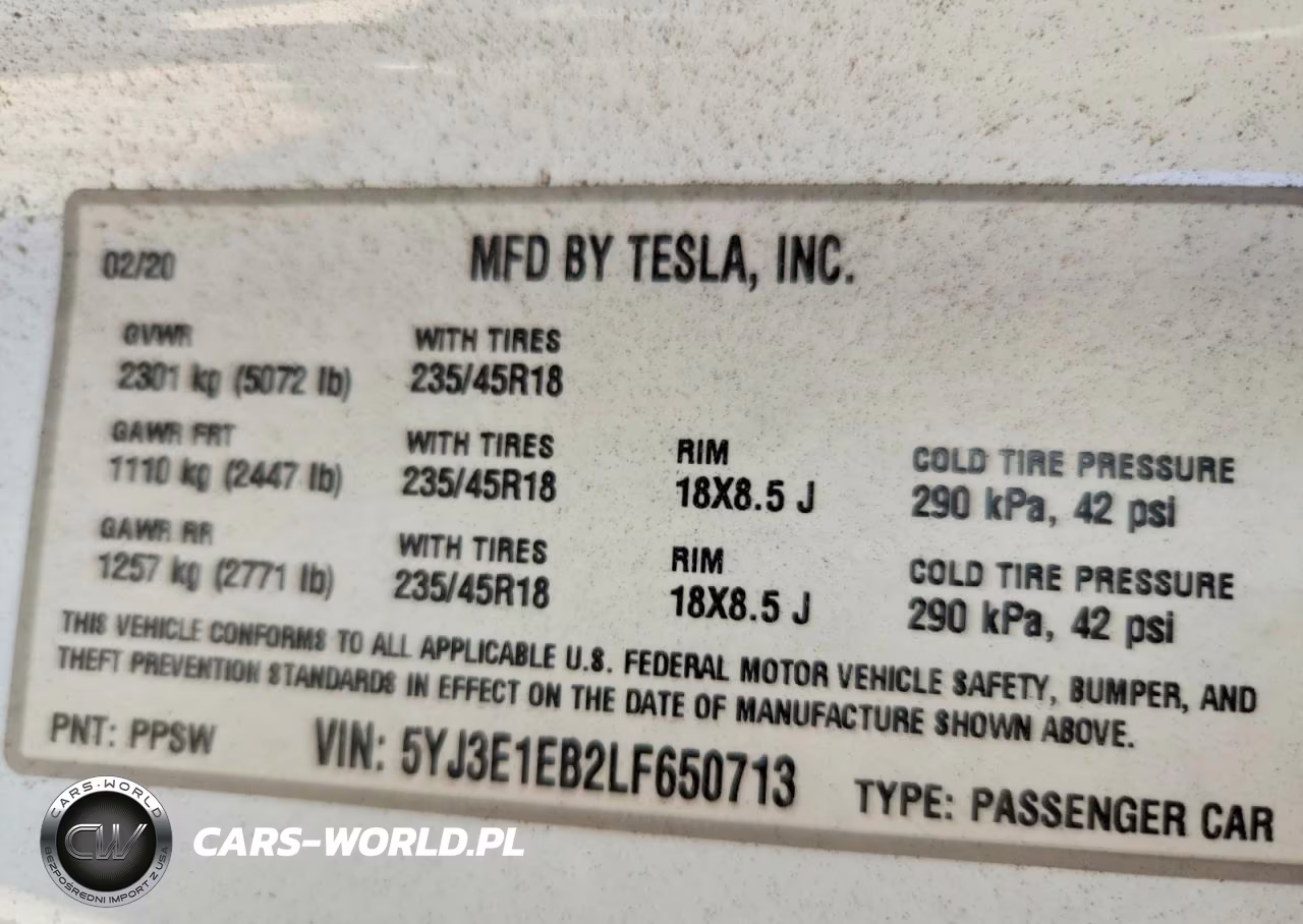 2020 Tesla Model 3 VIN:5YJ3E1EB2LF650713 - 13