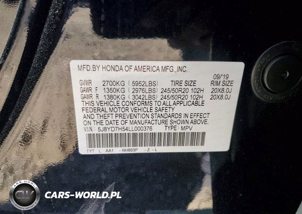 2020 Acura Mdx Sport Hybrid Technology VIN:5J8YD7H54LL000376 - 13