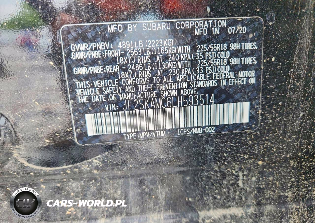 2020 Subaru Forester Sport VIN:JF2SKAMC6LH593514 - 13