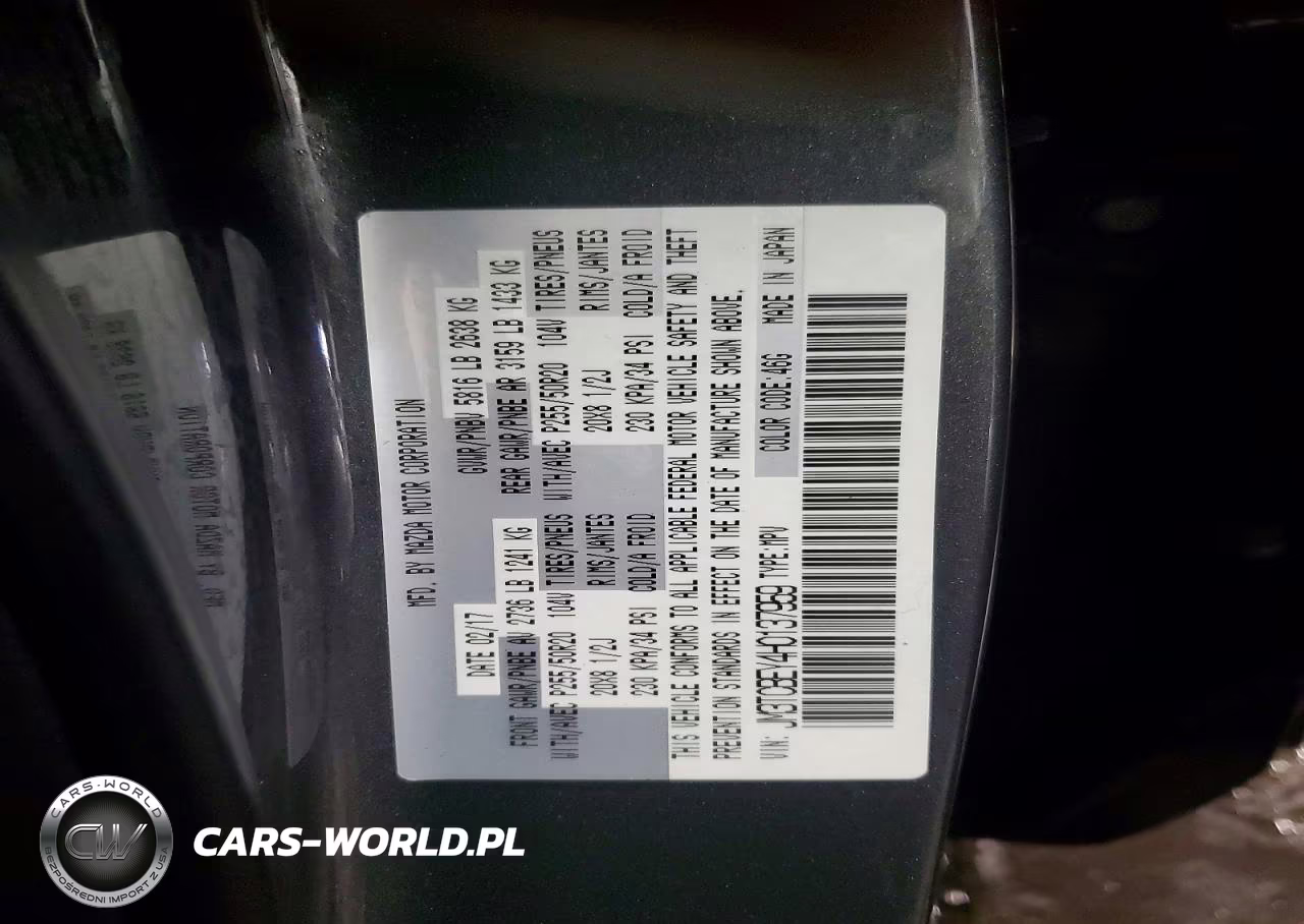 2017 Mazda Cx-9 Signature VIN:JM3TCBEY4H0137959 - 14