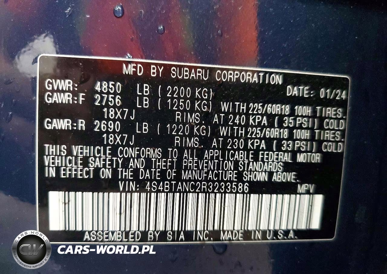 2024 Subaru Outback Limited VIN:4S4BTANC2R3233586 - 13